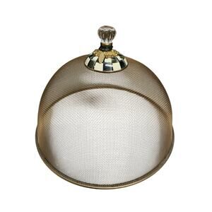 Stunning MacKENZIE CHILDS COURTLY CHECK LARGE MESH DOME -New - 15” Diameter